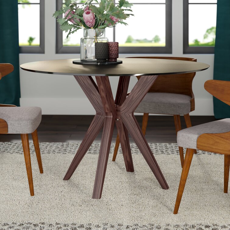 Brayden Studio Adella Round Stone Top Dining Table Reviews